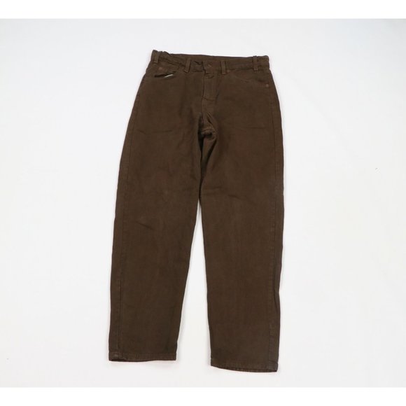 Vintage 90s Levis 555 Orange Tab 33x30 Relaxed Straight Leg Jeans Brown USA